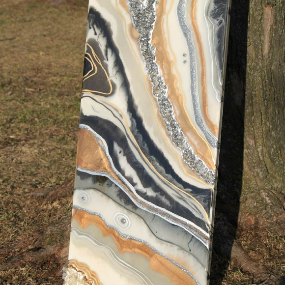 10"x40" Resin Geode Wall Art - Picture 5 of 6